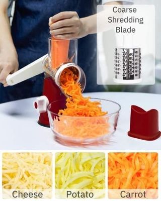 Handmatige Rotary Cheese Grater Ronde Tumbling Box Shredder Drum voor het versnipperen van groenten