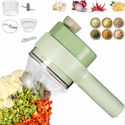 Europa Draagbare 4 in 1 groentenknipset Smart Gadget Elektrische snijmachine Keuken Chopper