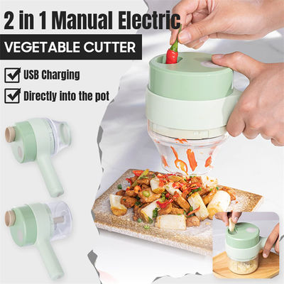Europa Draagbare 4 in 1 groentenknipset Smart Gadget Elektrische snijmachine Keuken Chopper