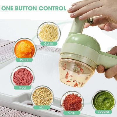 Europa Draagbare 4 in 1 groentenknipset Smart Gadget Elektrische snijmachine Keuken Chopper