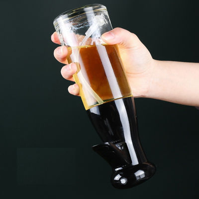 Verpakte draagbare keuken Plastic glas olijfolie sproeier voor het koken azijn dispenser