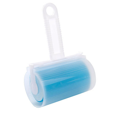 Blauwe huishoudelijke haarverwijder Lint Roller met herbruikbare kleverige vellen en wasbaar deksel