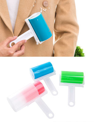 Blauwe huishoudelijke haarverwijder Lint Roller met herbruikbare kleverige vellen en wasbaar deksel