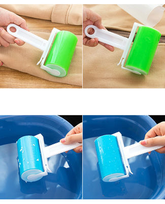 Blauwe huishoudelijke haarverwijder Lint Roller met herbruikbare kleverige vellen en wasbaar deksel