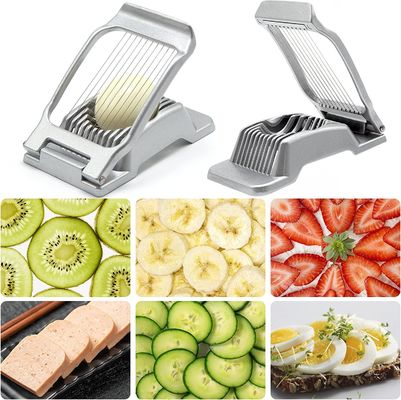 Roestvrijstalen eiersnijmachine voor perfect gesneden gekookte eieren en sappige aardbeien