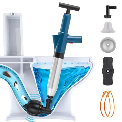 Stocked Toilet Plunger Luchtdruk Sanitair Luchtpistool Drain Blaster voor niet-verstopte toiletten