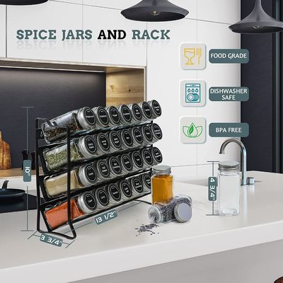 4 lagen draad ijzeren gaas Spice Jar Rack voor Keuken Organisatie Rack Grootte 30*9.8*23.3cm