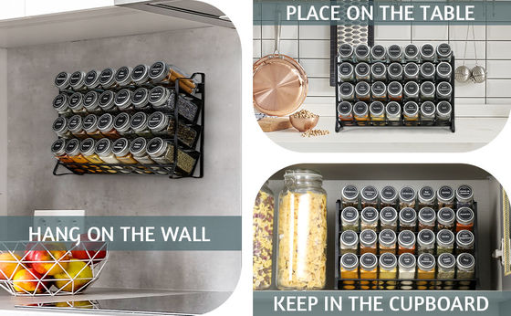 4 lagen draad ijzeren gaas Spice Jar Rack voor Keuken Organisatie Rack Grootte 30*9.8*23.3cm