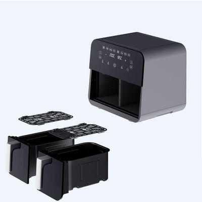 9L touchscreen dubbele luchtfryer elektrische diepfryer smart rack zonder olie huishouden