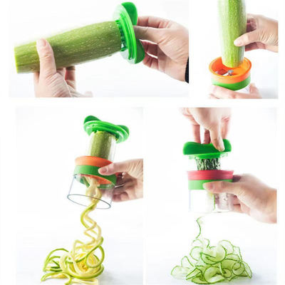 Spiralizer Grove en fijne Julienne snijmachine 3 in 1 handmatige groente snijmachine voor sinaasappel