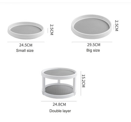 Plastic Kitchen Turntable Organizer voor specerijen en fruit plaatsing Staand type