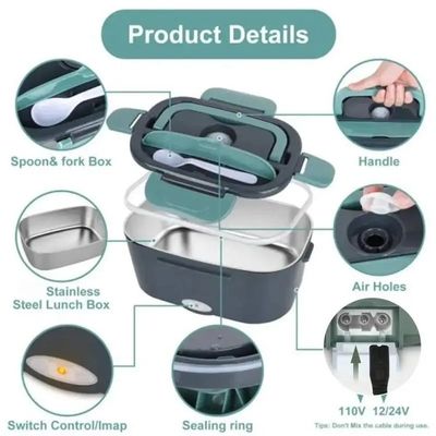 Auto Truck Office Food Warmer Verwarmer Draagbare elektrische lunchboxen met isolatiezak