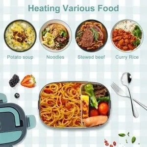 1.5L capaciteit roestvrij staal elektrisch voedsel warmer lunchbox voor uw on-the-go maaltijden