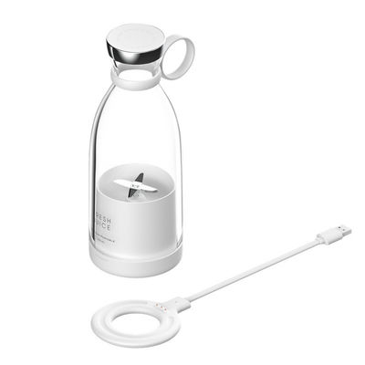 Draagbare oplaadbare USB blender sapper 350ml 4 bladden Roze Mini Electric voor reizen