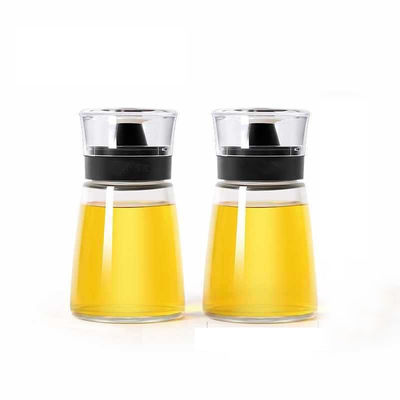Doorzichtige glazen oliepot 170 ml azijn olie spuitfles Set voor keukenvoorzieningen 425g