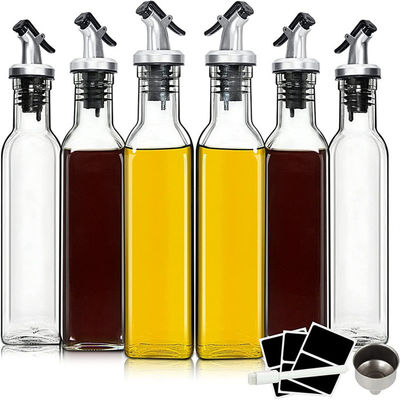 Vierkant calcium na glas azijn olijfolie dispenser fles met spuitstuk De ultieme keuken essentieel