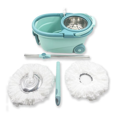 Promotie 360 graden draaiende mop emmer met roestvrij staal PP microfiber materiaal