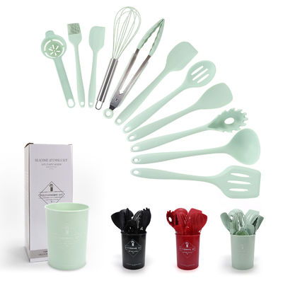 Keuken Silicone Spatula Set met opslag emmer 12 stukken Bakgereedschap Niet-stick gereedschappen