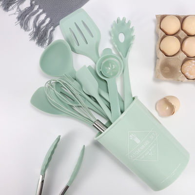 Keuken Silicone Spatula Set met opslag emmer 12 stukken Bakgereedschap Niet-stick gereedschappen