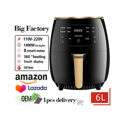 Op maat gemaakte 1400W 6L capaciteit Multi-functioneel Air Fryer Pot voor het maken van frituren