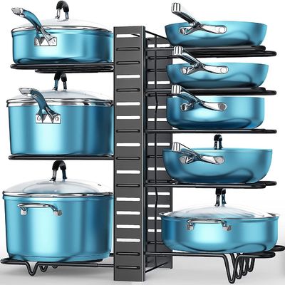 Verstelbare keukenkas pot en pan organisator 8 tier rack met 3 DIY methoden