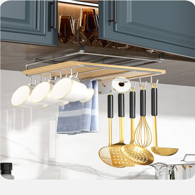 Roestvrij staal keuken opslaghouders Racks Custom Logo Design Wandkasten Display