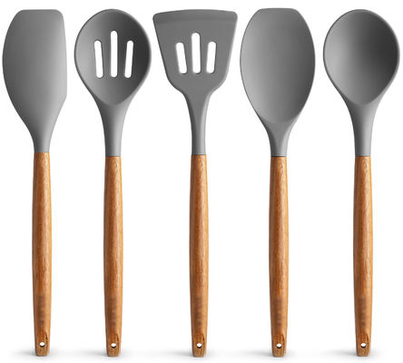 Hoogtemperatuur kookgereedschap voor de keuken 5 stukken niet-klevende silikoon spatula lepel