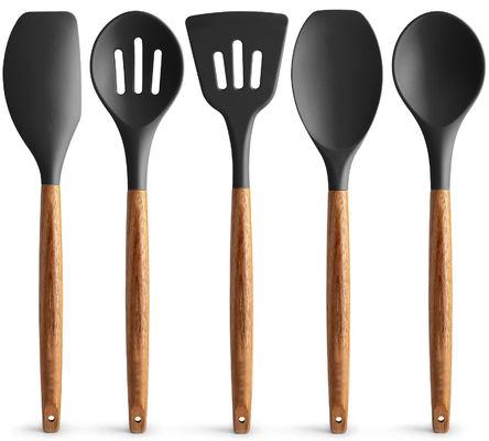Hoogtemperatuur kookgereedschap voor de keuken 5 stukken niet-klevende silikoon spatula lepel