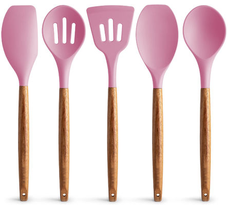 Hoogtemperatuur kookgereedschap voor de keuken 5 stukken niet-klevende silikoon spatula lepel