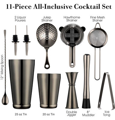 Classic Design 11-Piece Bartender Kit Cocktail Smoker Set 750 ml/600 ml voor de productie