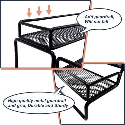 Food Iron Baked Lacquer Spice Rack Organisator voor Kas 4 Tier Stap Schaphouder