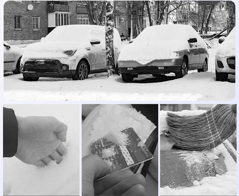 Afneembare auto-ruit sneeuw-ijskrapper borstel met schuimgreep en draaikopkopmonster