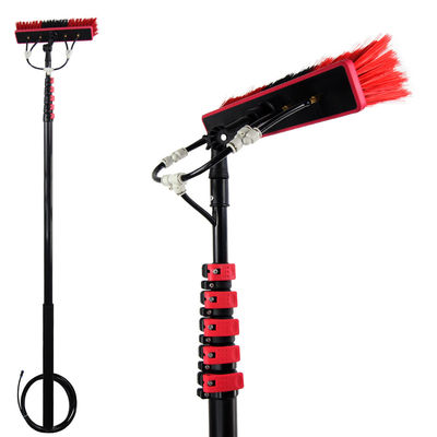 Huishoudelijk schoonmaakwerk Rood raam wasapparatuur met hoog water spuit x23 borstel