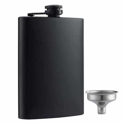 Huidbedekte vatenfles van roestvrij staal voor mannen 8 oz Buitenheupfles Productgrootte 93*122mm