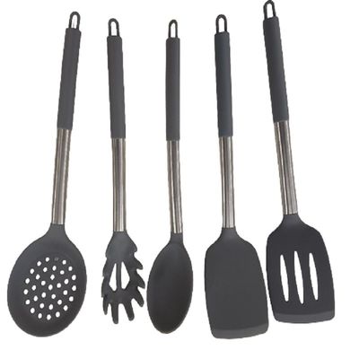 Gestookte siliconen niet-klevende lepel voor het bakken van vis lek spatula huishoudelijk kookgerei set