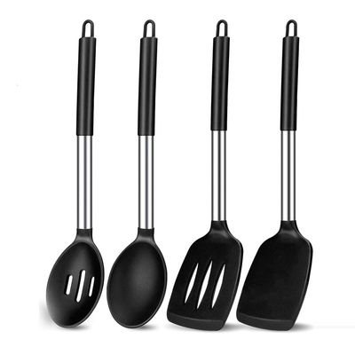 Gestookte siliconen niet-klevende lepel voor het bakken van vis lek spatula huishoudelijk kookgerei set