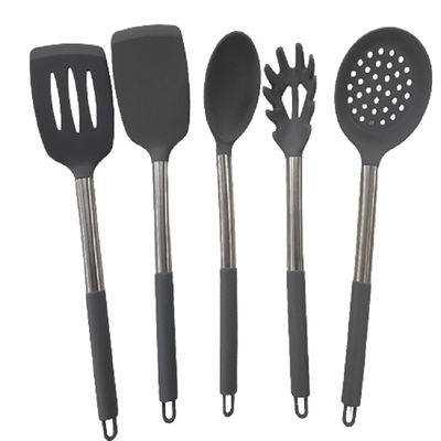 Gestookte siliconen niet-klevende lepel voor het bakken van vis lek spatula huishoudelijk kookgerei set
