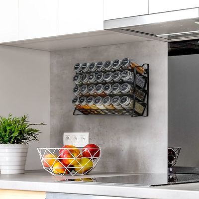 3-tier Spice Rack Standing Type Metalen Kruidenfles Organisator voor Keuken Teller