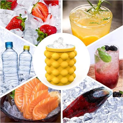 Stocked Modern Design Silicone Ice Cube Bucket voor ruimtebesparing Food Grade materiaal