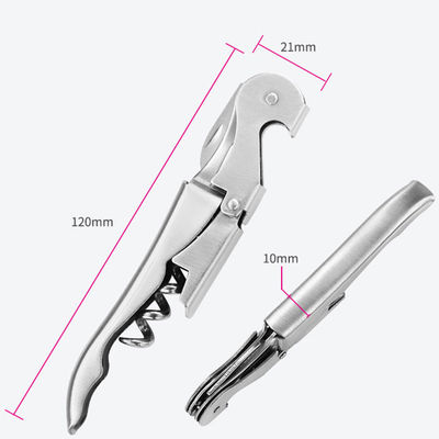 Wijnopener van roestvrij staal met multifunctioneel zeehorse mes 12*2.2*1.1cm Ongeveer 30g