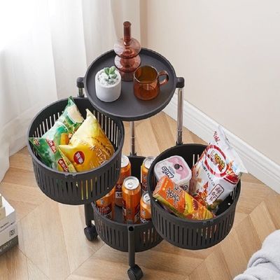 Staand type 3 lagen metalen ronde pantry opslag en organisatie voor keukenkasten