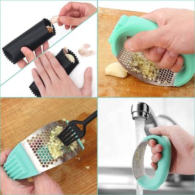 Compacte keuken gadgets 11 * 5.1 * 7.2cm Food Grade roestvrij staal knoflook pers