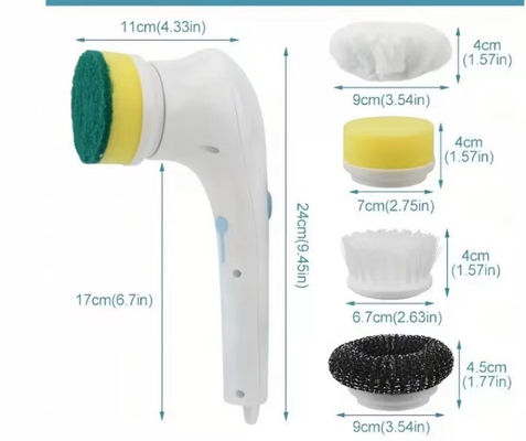 Sponge Style 5 in 1 schoonmaakborstel Elektrische spinschrobber voor keuken en badkamer