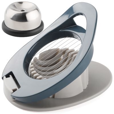 Roestvrijstalen ei snijmachine voor gekookte eieren handmatige ei snijdraad 12*8,3*3,2cm