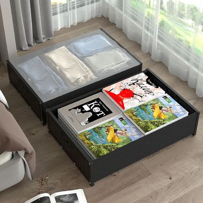 Onder bedkleding/speelgoed opslagdoos met katrol en deksel De ultieme ruimtebesparer