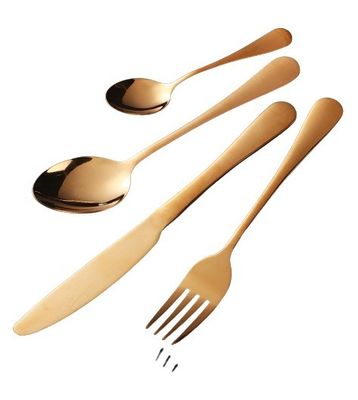 193G Gereedschap Bulk Goud bekleed roestvrij staal bestek Set Keuken vork Lepel mes
