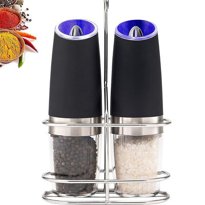 Duurzame Keuken Spice Zoutmolen met Blauw Licht Elektrische Zoutpepermolen Set