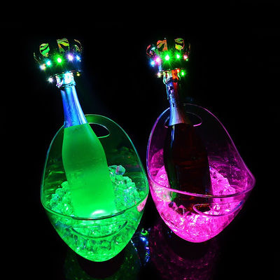 Ovale vorm LED luxe flitsende wijn wodka whisky champagne emmers voor KTV bar feest
