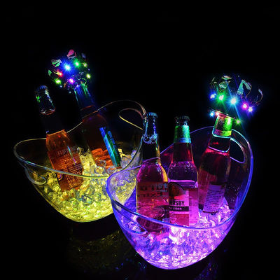 Ovale vorm LED luxe flitsende wijn wodka whisky champagne emmers voor KTV bar feest