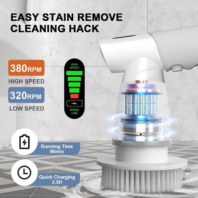 9 in 1 USB elektrische reinigingsborstel voor keuken badkamer bad en vaatwasbak